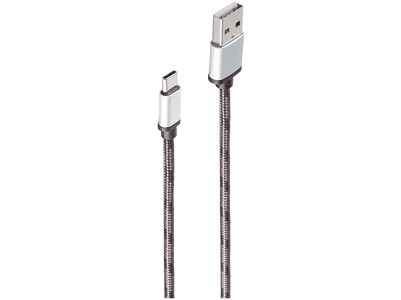 SHIVERPEAKS USB-Ladekabel A Stecker auf USB Typ C braun 0,9m, USB Ladekabel, 0,9 m, grün | USB Kabel