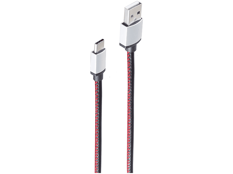 C USB SHIVERPEAKS Stecker USB Typ USB-Ladekabel schwarz A m, 0,9m, Ladekabel, auf 0,9 schwarz