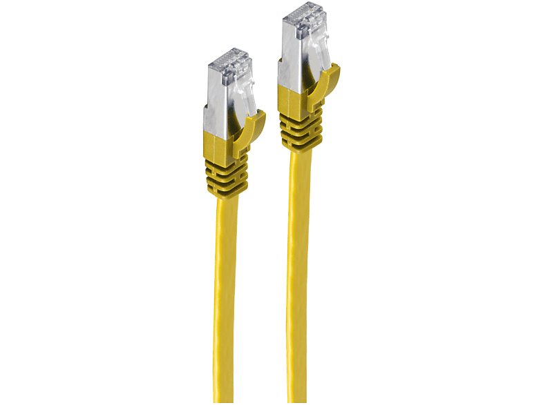 RJ45 gelb m 7 5m, Flachkabel m. Rohkabel 5 CAT SHIVERPEAKS slim Patchkabel,