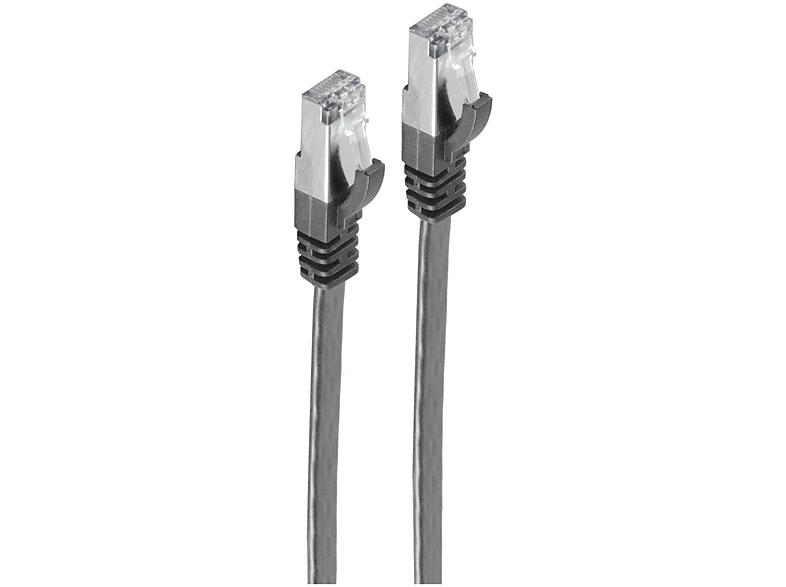 SHIVERPEAKS RJ45 slim sw Patchkabel, 7 m 5 Flachkabel 5m, Rohkabel m. CAT