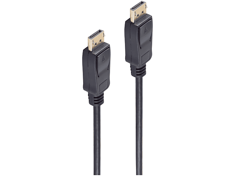 SHIVERPEAKS Displayportkabel 1.2, 2 Kabel, UHD 2m, 4K2K, schwarz, m DisplayPort