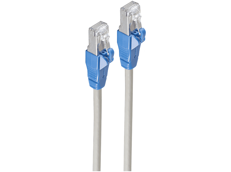 SHIVERPEAKS Patchkabel CAT 6a easy m pull, 0,25 Patchkabel, 0,25m, grau