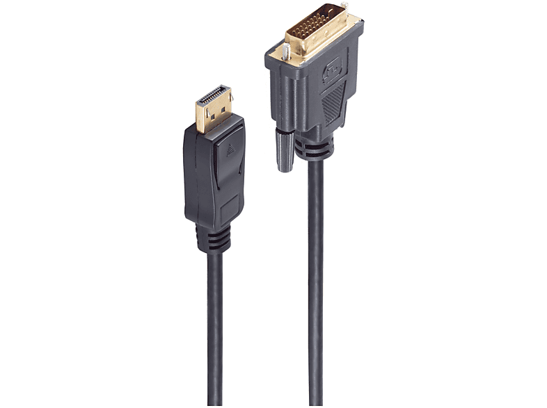 SHIVERPEAKS Displayport Stecker 20p / DVI 24+1 Stecker 1m, DisplayPort Kabel, 1 m