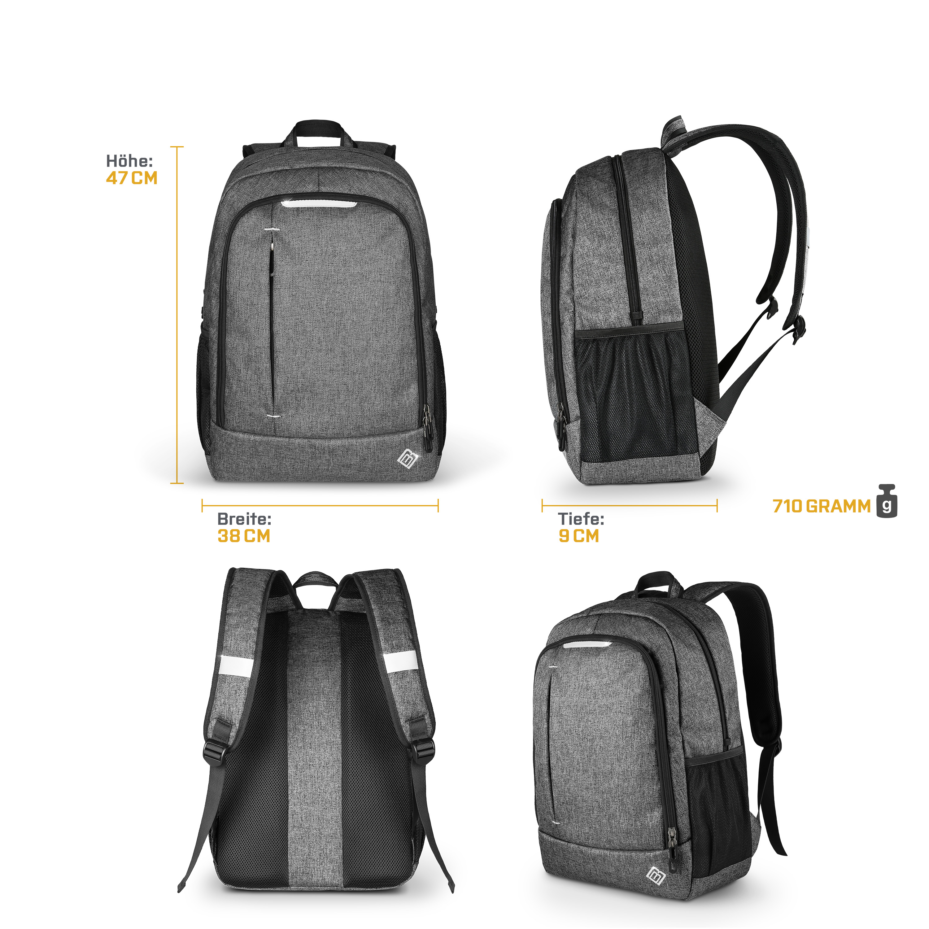 Textil/Stoff, BoostBag One grau BOOSTBOXX Rucksack grau Notebook-Rucksack Universal für