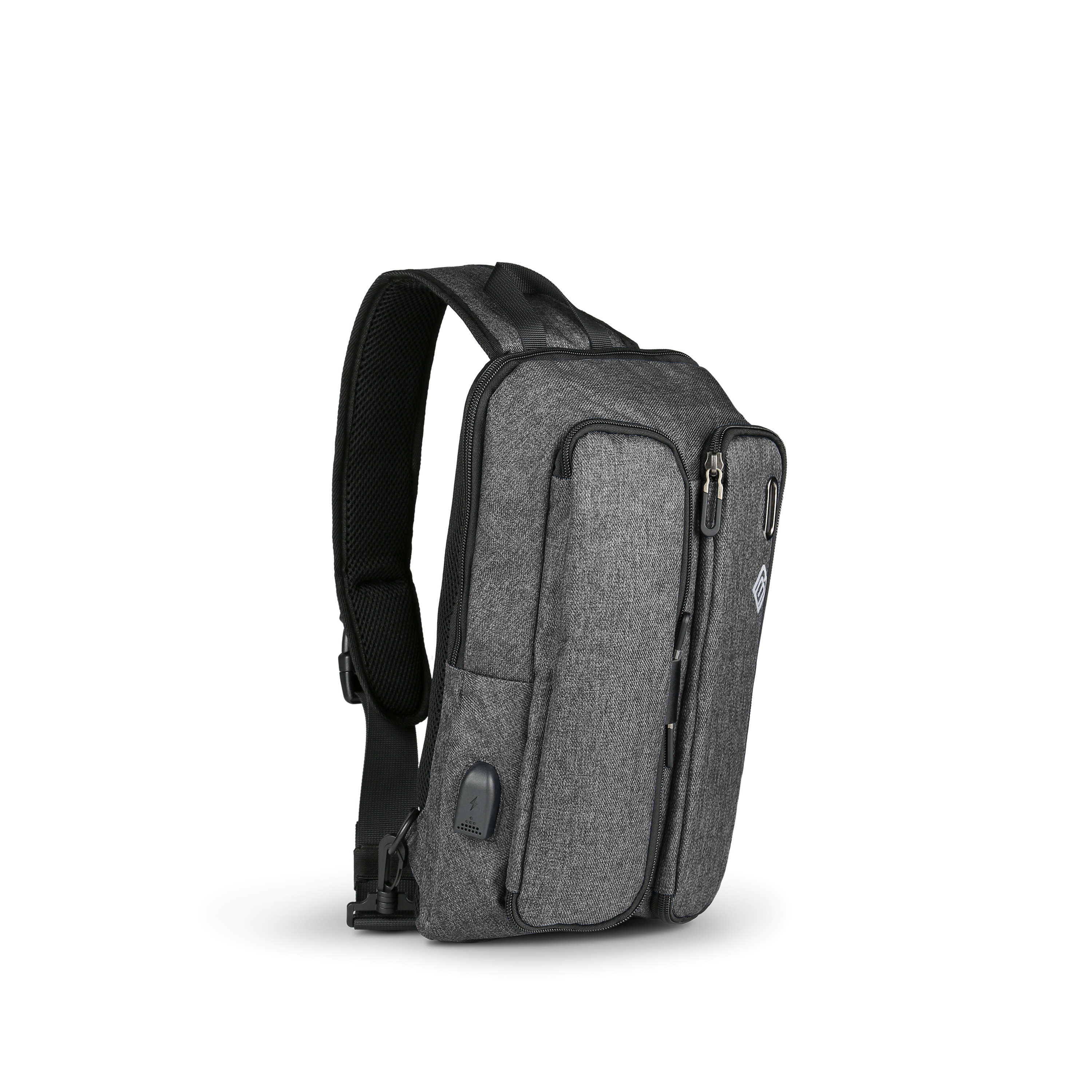 BOOSTBOXX BoostBag Sling Umhängetasche - Microfaser, Universal Schultertasche Tablets grau für grau für 10,1