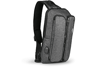 BOOSTBOXX BoostBag Sling grau - Schultertasche für 10,1" Tablets Umhängetasche für Universal Microfaser, grau