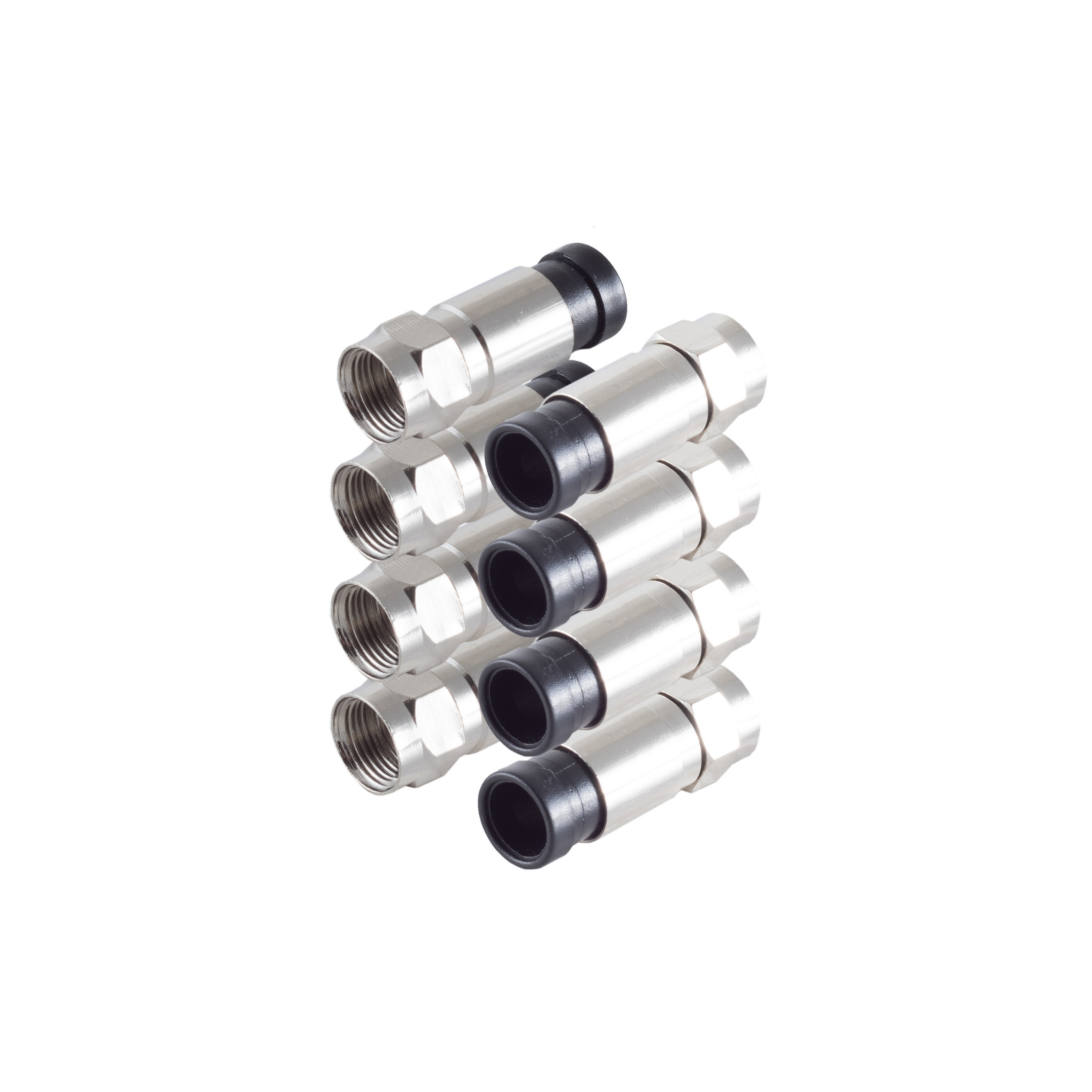 4x Kabel 7mm SAT F-Kompressionstecker SET SHIVERPEAKS für Adapter