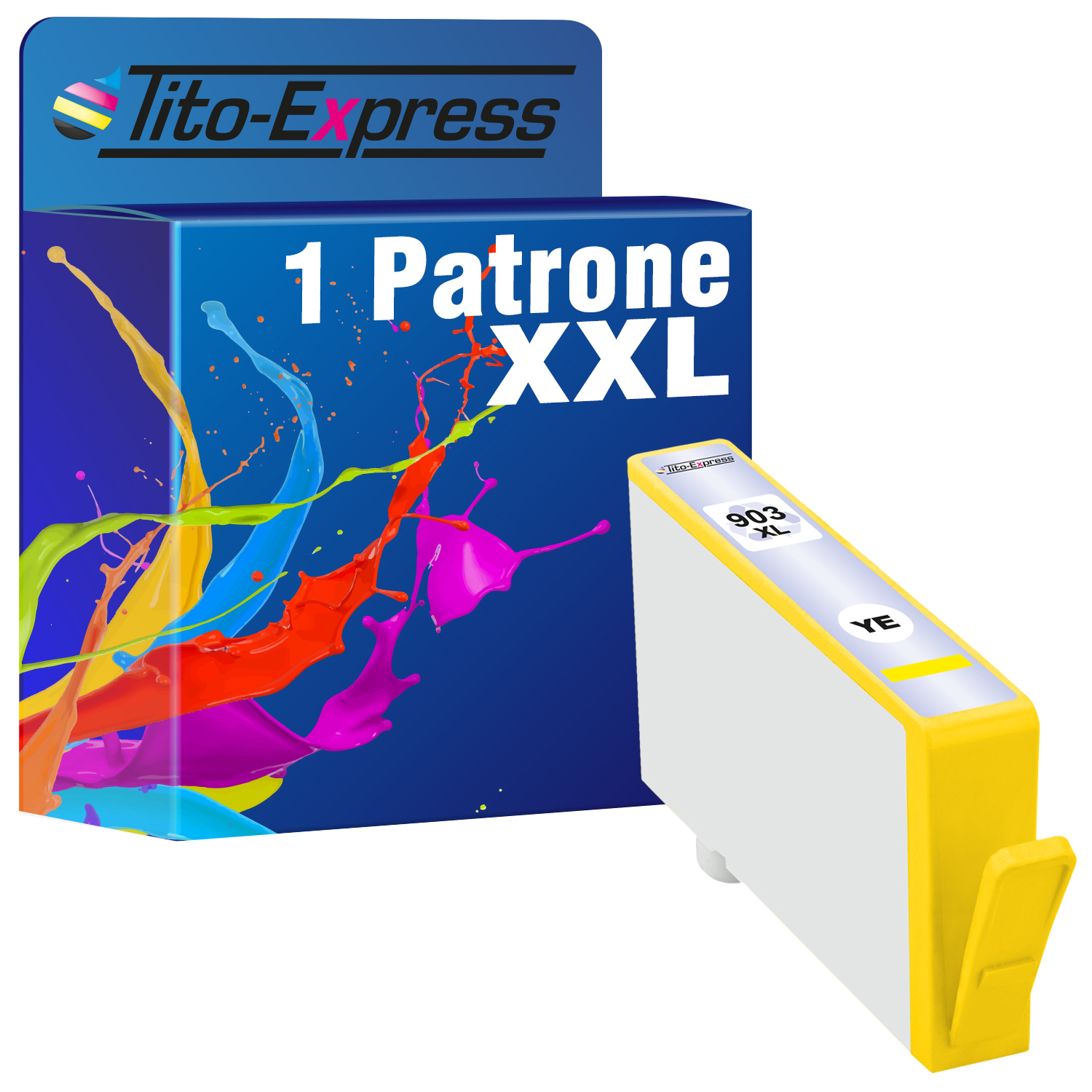 TITO-EXPRESS PLATINUMSERIE 1 Patrone Yellow XL (T6M11AE) Tintenpatrone ersetzt 903 HP