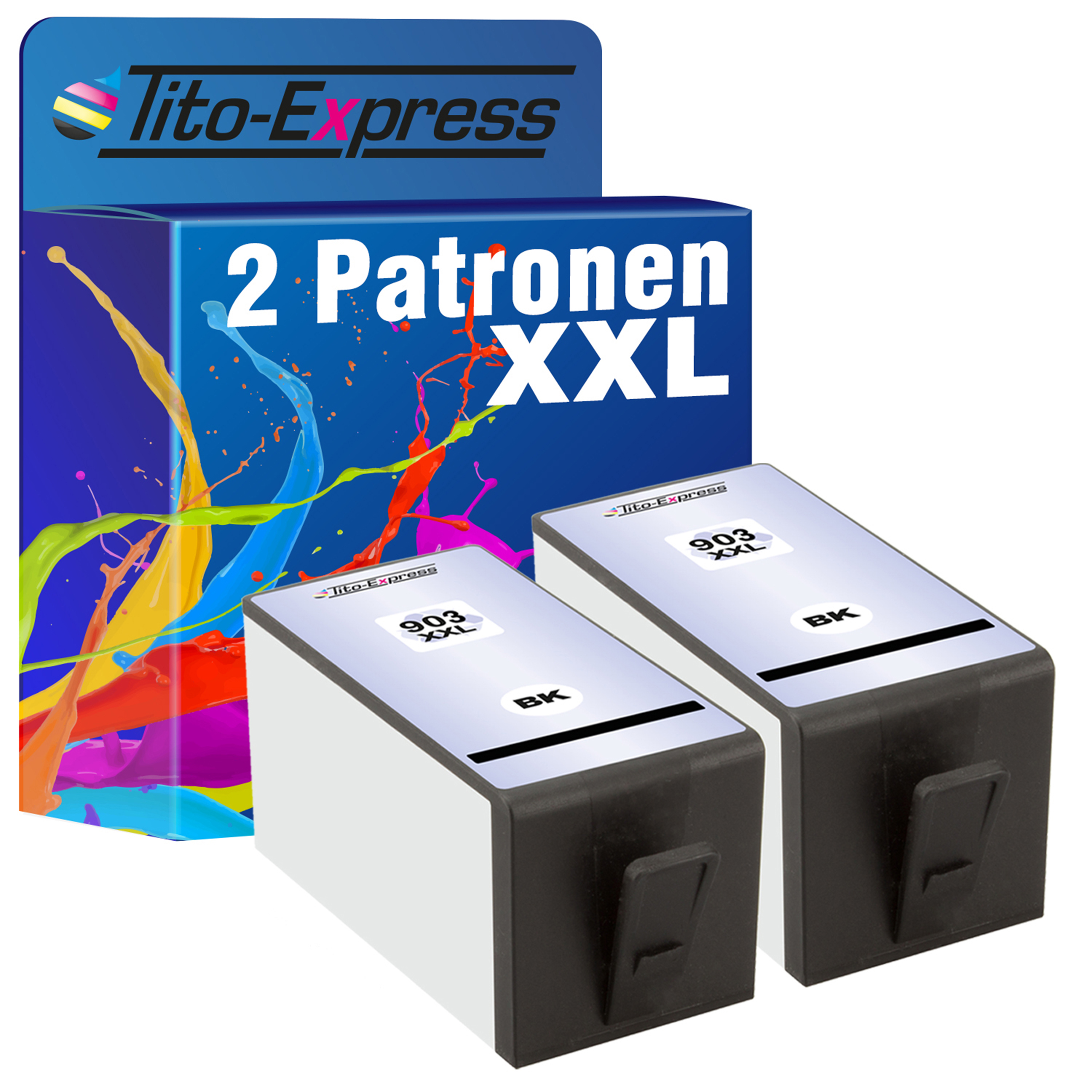 TITO-EXPRESS PLATINUMSERIE 2 Patronen Tintenpatronen HP 903 (T6M15AE) Black XXL ersetzt