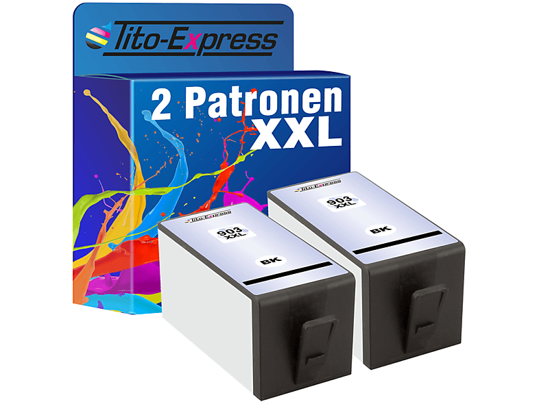 TITO-EXPRESS PLATINUMSERIE 2 Patronen ersetzt HP 903 XXL Tintenpatronen Black (T6M15AE)
