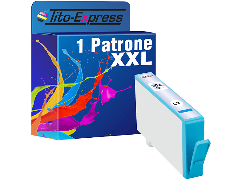 TITO-EXPRESS PLATINUMSERIE 1 Patrone ersetzt HP 903 XL Tintenpatrone Cyan (T6M03AE)