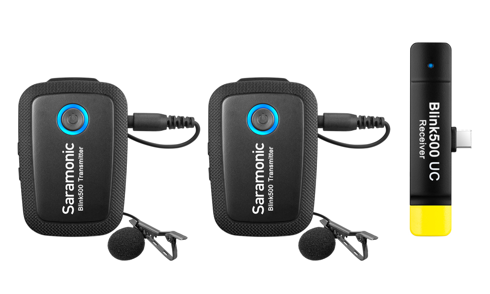 Schwarz Saramonic Funkmikrofonset für Android 500 SARAMONIC Blink Geräte Funkmikrofon B6