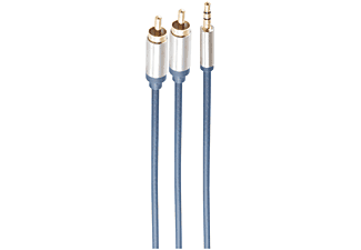 SHIVERPEAKS sp-PROFESSIONAL-3,5mm Klinken-St./ 2x RCA St. 3,0m, Klinkenkabel, 3 m
