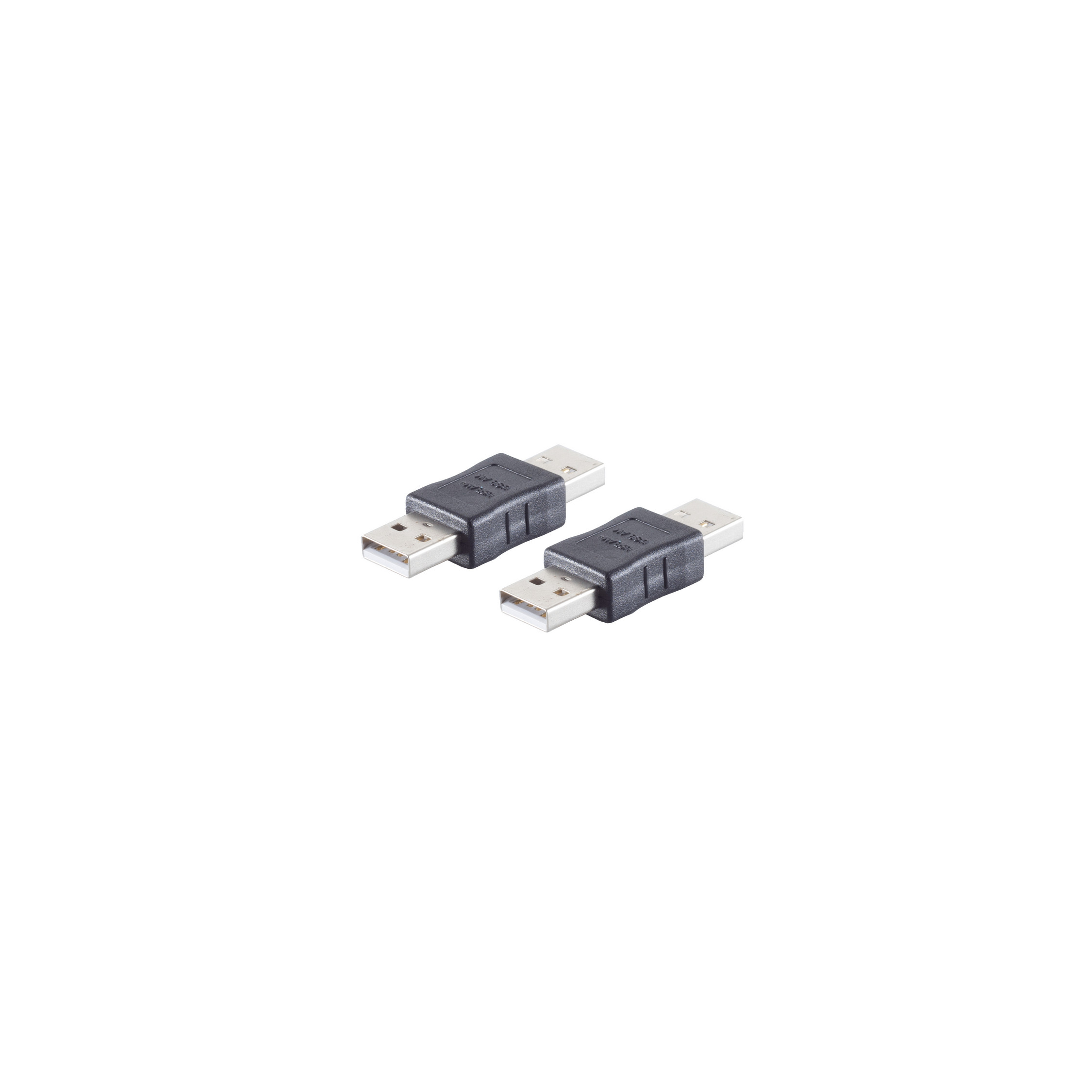 Stecker Adapter, A SHIVERPEAKS USB / A Stecker 2.0 Adapter USB grau