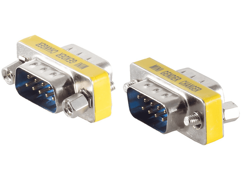 SHIVERPEAKS Gender Changer 2x9pol. SUBDStecker Gender Changer, gold