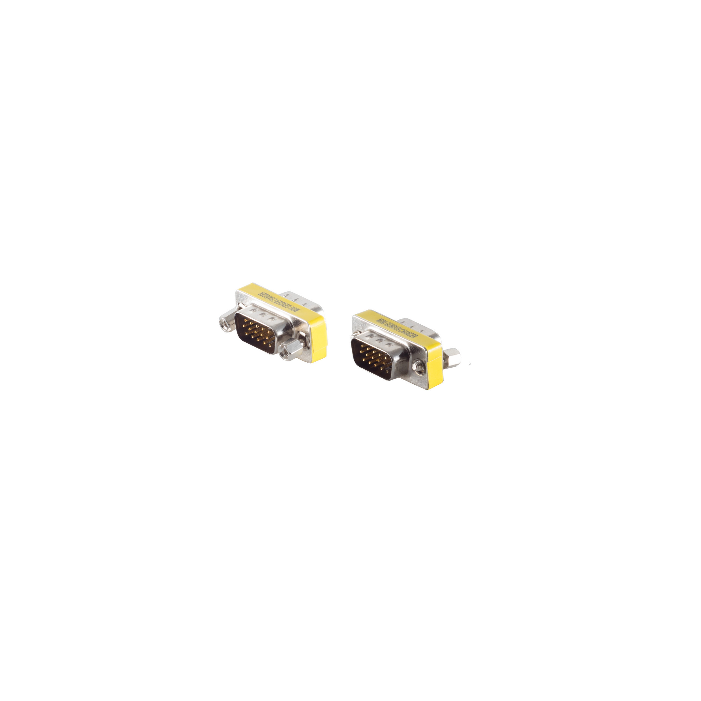 SHIVERPEAKS Gender Changer 2x15-pol. HDD-Stecker Gender gold Changer