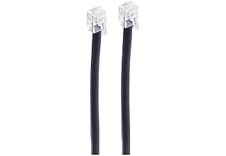 SHIVERPEAKS Western-Stecker 6/6 / Western-Stecker 6/6, 10m TAE ISDN Kabel schwarz