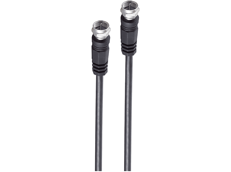 <gt/>100 SAT F-Stecker dB, SHIVERPEAKS F-Stecker, - schwarz, Kabel 1,5m