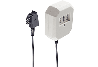 SHIVERPEAKS TAE F-Stecker / TAE-Buchse NFF+Western-Buchse 6m Telefonadapter/ Stecker schwarz
