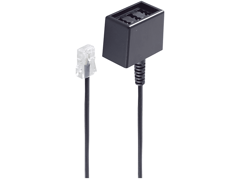 Western-Stecker Telefonadapter/ 3m 8/4 NFN-Buchse Stecker SHIVERPEAKS TAE / schwarz