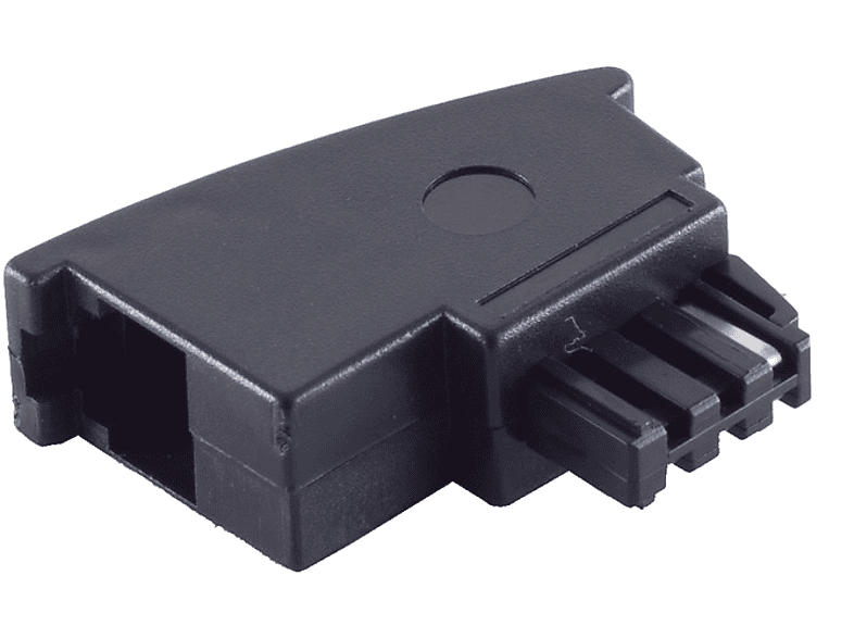 F-Stecker Import / SHIVERPEAKS TAE Telefonadapter/ Western-Buchse schwarz 6/4 Stecker