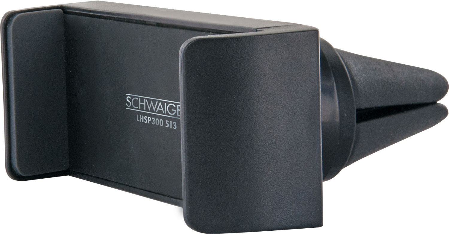 SCHWAIGER -LHSP300 513- Universal das Lüftungsgitter, für Smartphone Schwarz/Silber Halterung