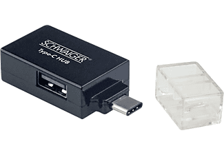 SCHWAIGER -CAU314 533- USB 3.1 Adapter USB 3.1 C Stecker <gt/>  2 USB 2.0 A Buchsen + USB 3.0 A Buchse
