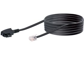 DSL-Box-Kabel, TAE-F-Stecker - Modular-Stecker 8p2c, 3 m, Schwarz