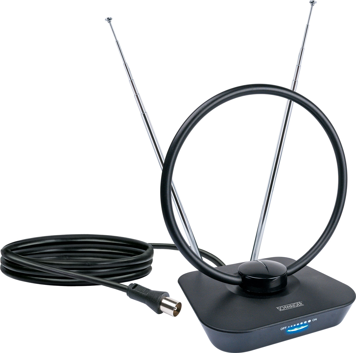 von VHF, für den -ZA8960 Zimmerantenne UHF 013- DVB-T2(T) SCHWAIGER Empfang (aktiv) UKW,