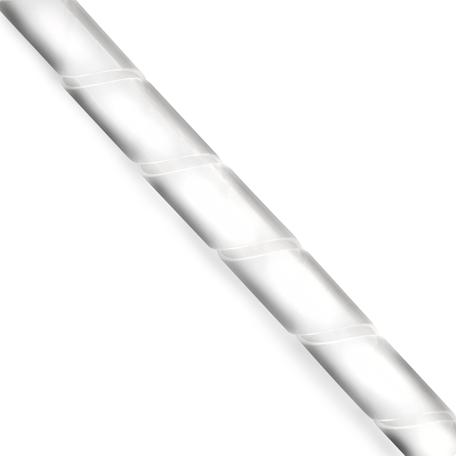 TPFNET Premium 10m Weiß, Spiral-Kabelschlauch Kabelschlauch, 20-130mm, Weiß