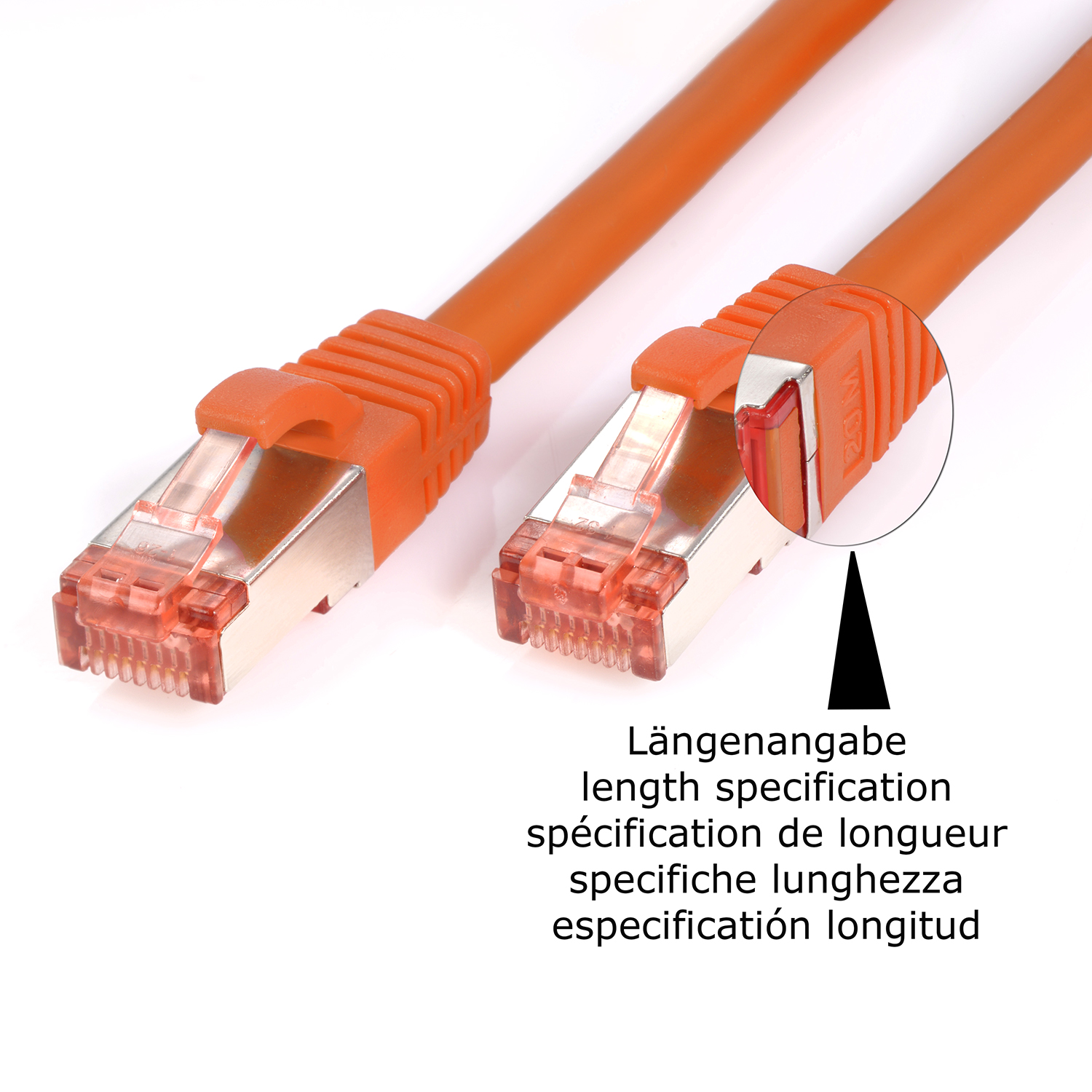 / orange, 1000Mbit, Netzwerkkabel Pack Patchkabel 7,5m Netzwerkkabel, S/FTP m 10er TPFNET 7,5