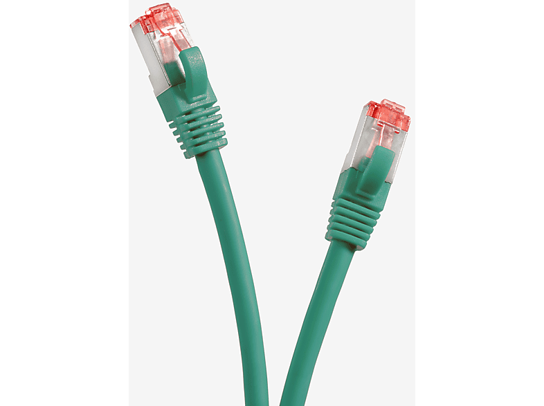 TPFNET 10m Patchkabel / Netzwerkkabel S/FTP 1000Mbit, grün, Netzwerkkabel, 10 m