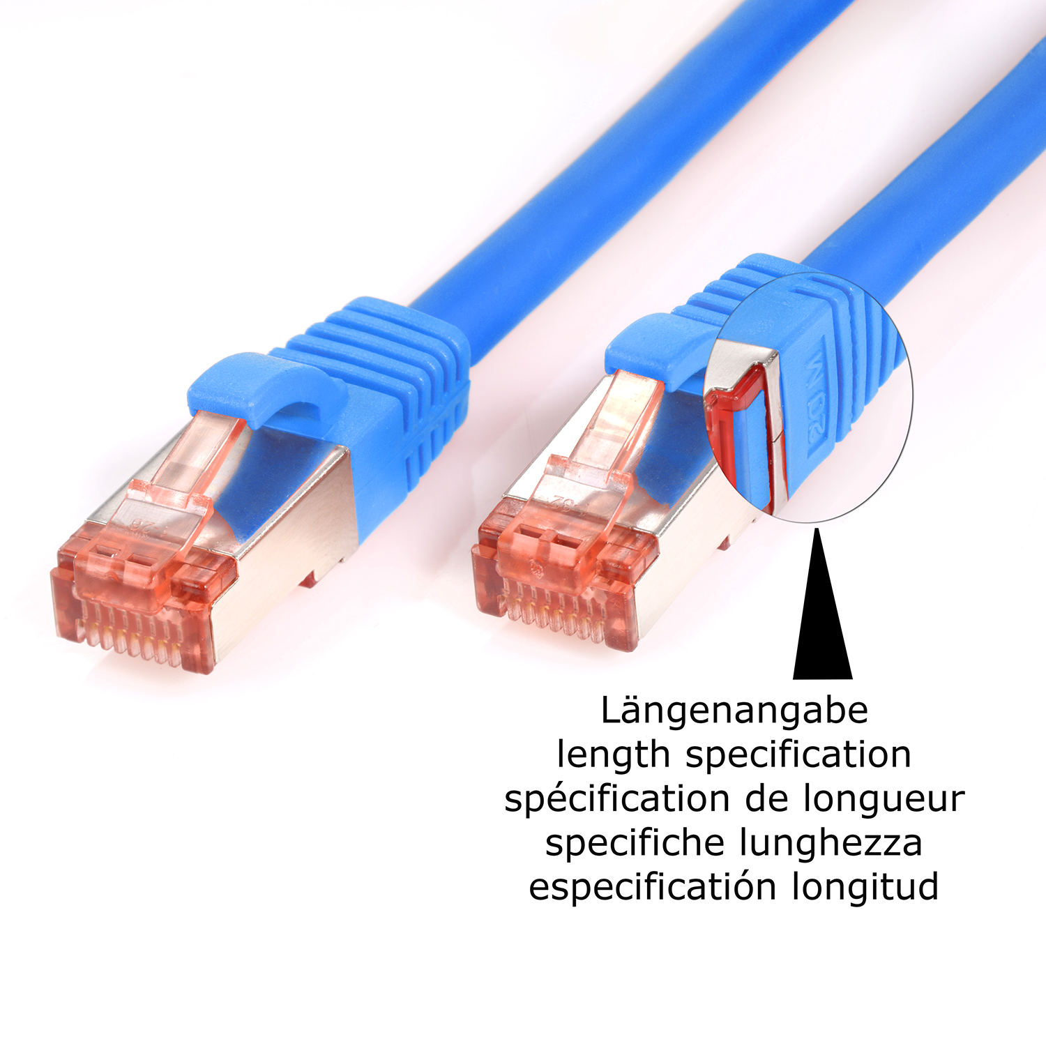 3 Patchkabel Pack 1000Mbit, / m blau, S/FTP TPFNET 10er Netzwerkkabel Netzwerkkabel, 3m