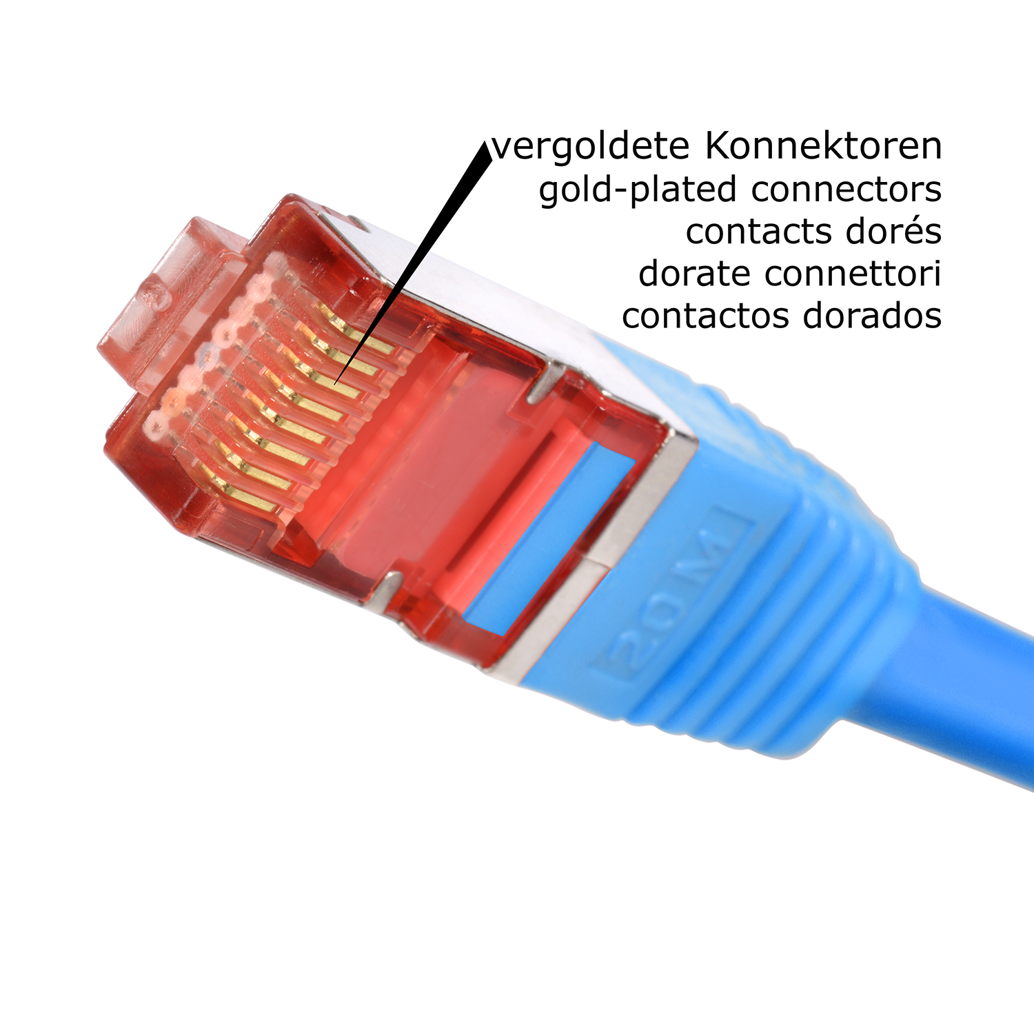 Netzwerkkabel, 3m TPFNET 3 Patchkabel 1000Mbit, Pack / 5er Netzwerkkabel S/FTP m blau,