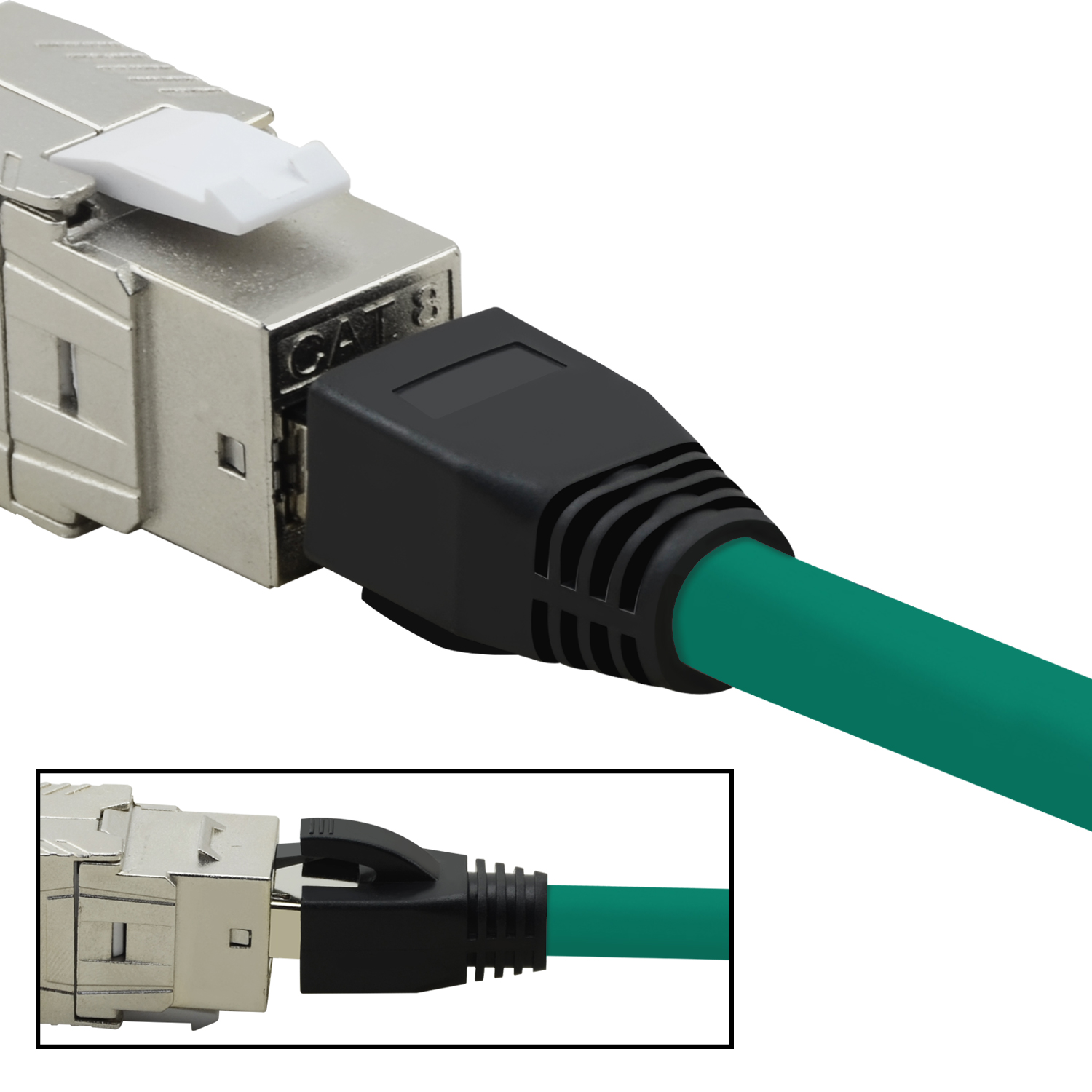 TPFNET 5m Patchkabel / 40 GBit, m Netzwerkkabel 5 grün, S/FTP Netzwerkkabel