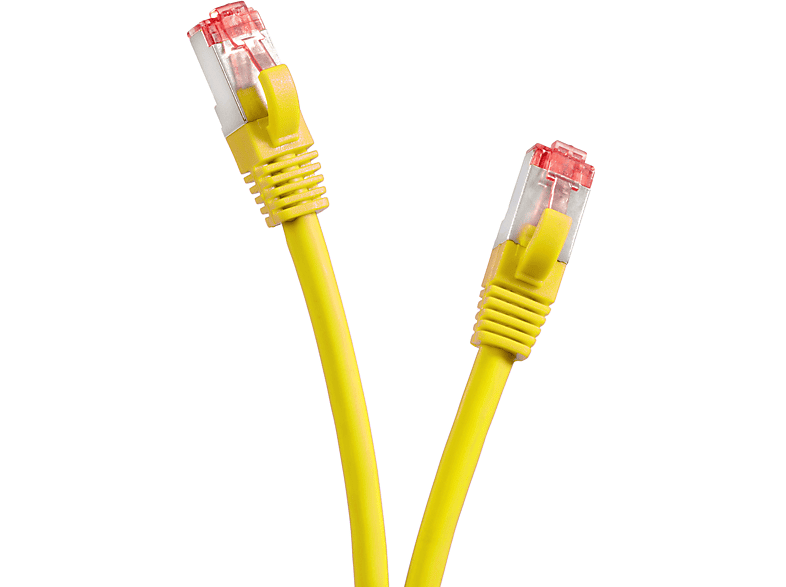 TPFNET 7,5m Patchkabel / Netzwerkkabel S/FTP 1000Mbit, gelb, Netzwerkkabel, 7,5 m