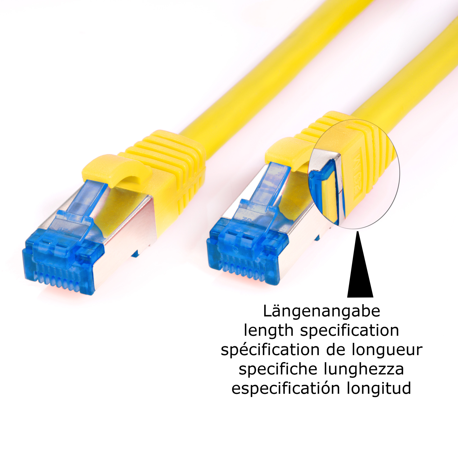 TPFNET 2m Patchkabel m 2 gelb, Netzwerkkabel / 10GBit, S/FTP Netzwerkkabel