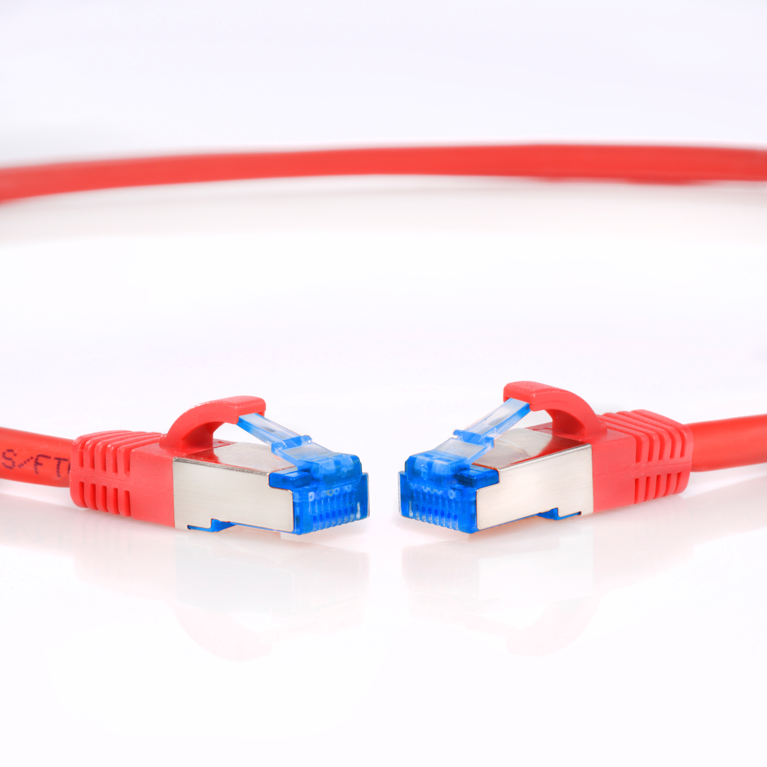 TPFNET 5m Patchkabel / m S/FTP 5 10GBit, Netzwerkkabel, Netzwerkkabel rot