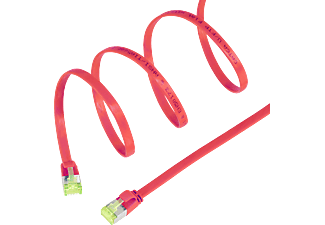 TPFNET 10er Pack 1,5m Patchkabel / Flachkabel U/FTP 10 GBit, rot, Netzwerkkabel, 1,5 m