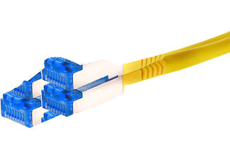TPFNET 10er Pack 0,25m Patchkabel / Netzwerkkabel S/FTP 10GBit, gelb, Netzwerkkabel, 0,25 m