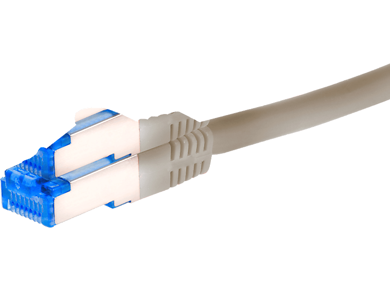 TPFNET 5er Pack 7,5m Patchkabel / Netzwerkkabel S/FTP 10GBit, grau, Netzwerkkabel, 7,5 m