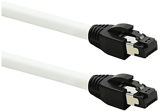 TPFNET 5er Pack 1,5m Patchkabel / Netzwerkkabel S/FTP 40 GBit, weiß, Netzwerkkabel, 1,5 m