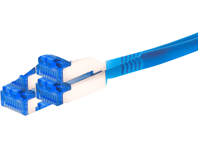 TPFNET 10er Pack 2m Patchkabel / Netzwerkkabel S/FTP 10GBit, blau, Netzwerkkabel, 2 m