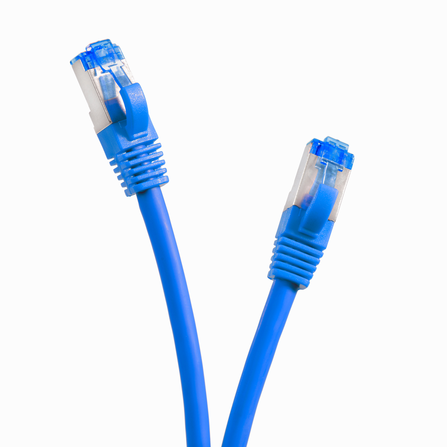 Patchkabel TPFNET 10er Netzwerkkabel S/FTP 2m 10GBit, 2 blau, Netzwerkkabel, Pack m /