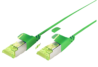TPFNET 7,5m Patchkabel / Flachkabel U/FTP 10 GBit, grün, Netzwerkkabel, 7,5 m