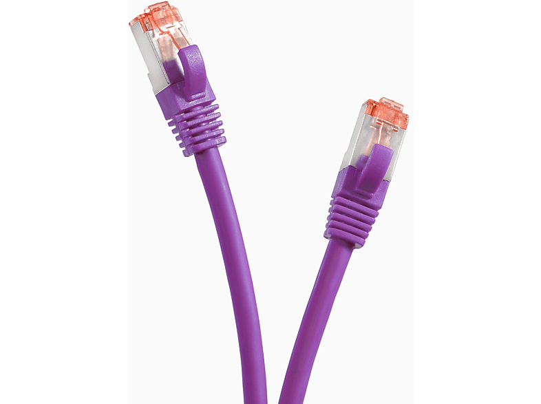 TPFNET 7,5m Patchkabel / violett, 1000Mbit, S/FTP Netzwerkkabel, m Netzwerkkabel 7,5