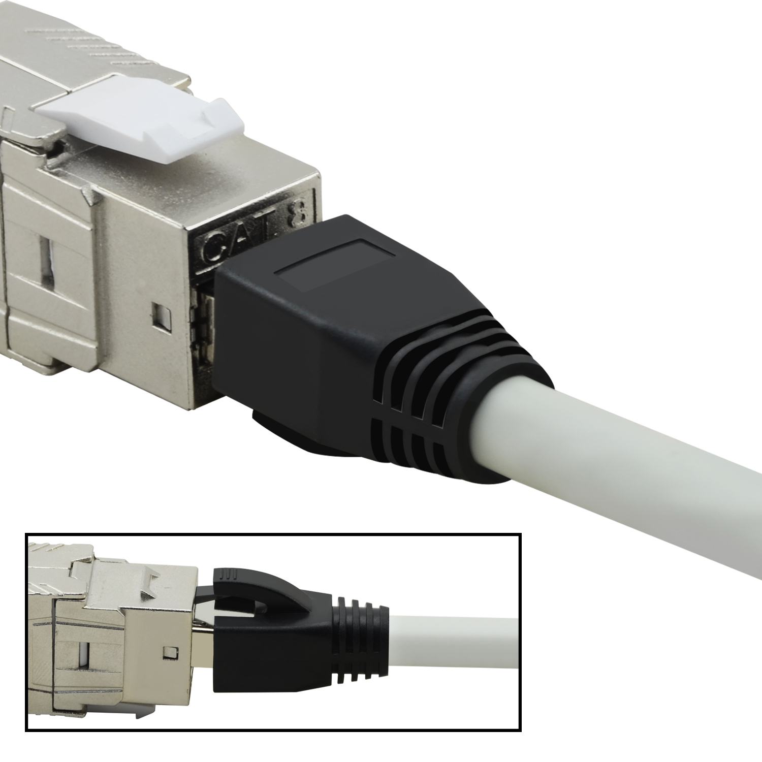 m Netzwerkkabel / 1,5 TPFNET Patchkabel 40 S/FTP GBit, grau, Netzwerkkabel, 1,5m