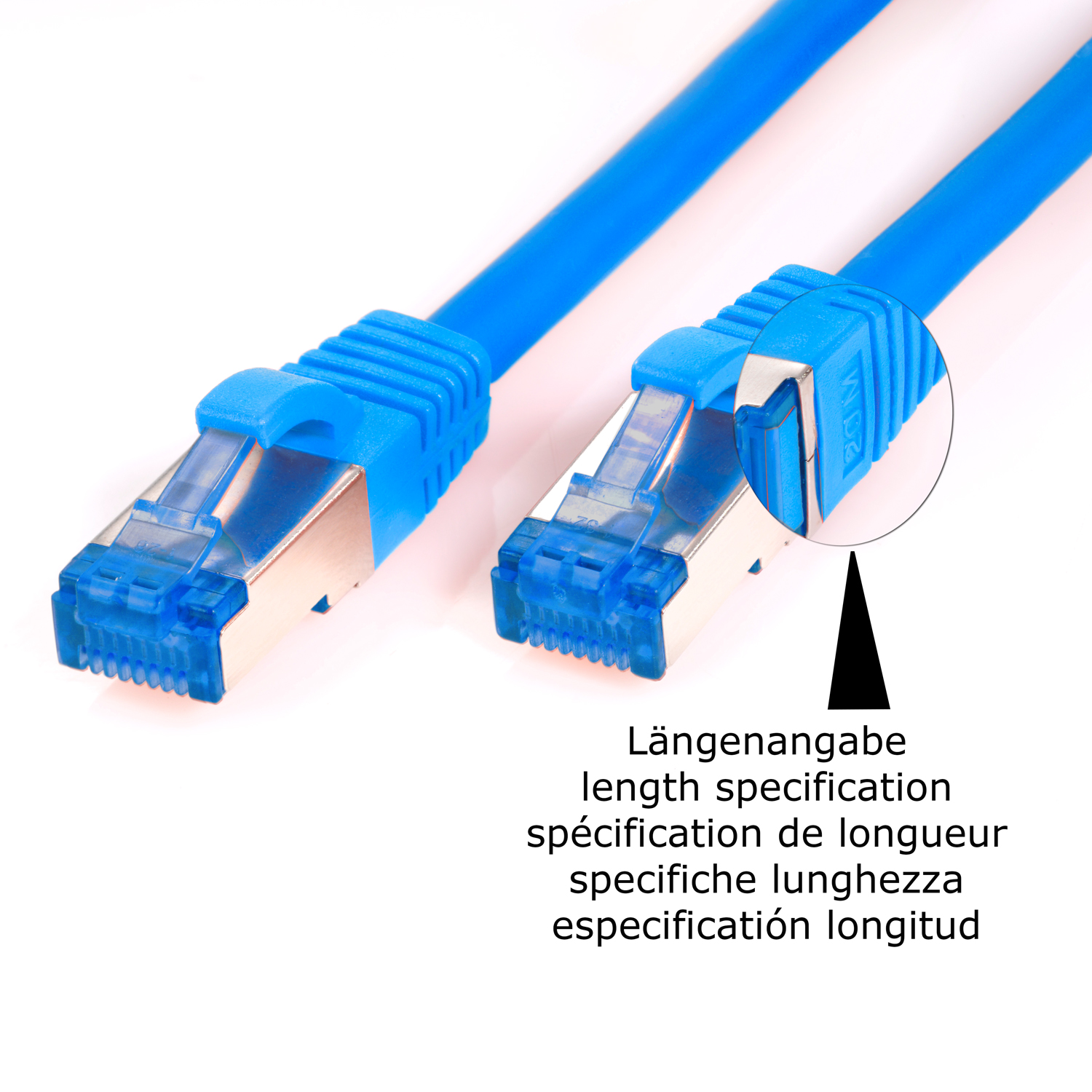S/FTP / TPFNET 2 m Netzwerkkabel, 5er 10GBit, Pack blau, Patchkabel Netzwerkkabel 2m