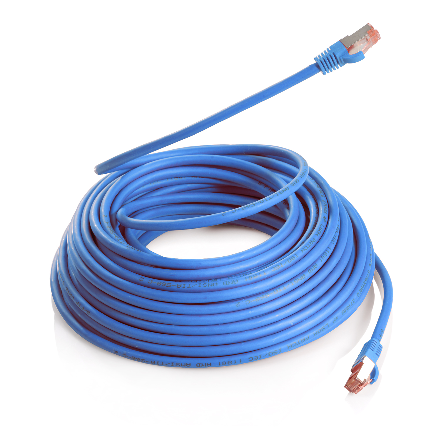 TPFNET 1,5m Patchkabel S/FTP 1000Mbit, Netzwerkkabel blau, m Netzwerkkabel, 1,5 