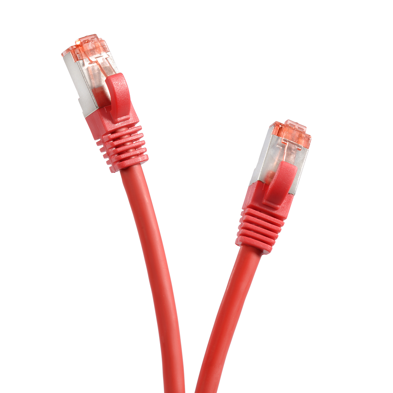 TPFNET 5er Pack rot, Patchkabel 2 1000Mbit, / S/FTP 2m Netzwerkkabel Netzwerkkabel, m